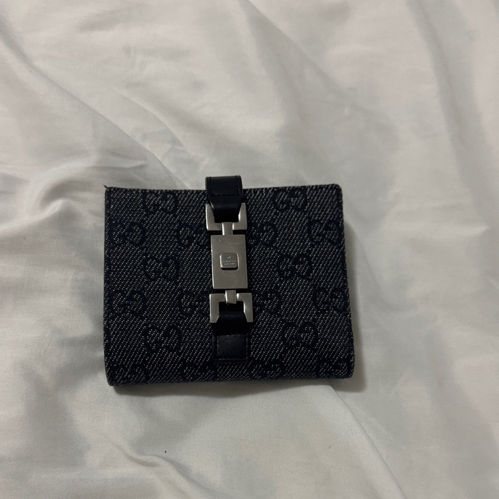 Gucci Black Monogram Bag with Silver Hardware